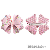 Pre Cut Unicorn Pink Faux Leather Bow