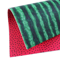 Watermelon Looking Double Sided Faux Leather Sheet