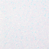 White  Fine Glitter with White Chunky Glitter Double Sided Sheet