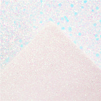 White  Fine Glitter with White Chunky Glitter Double Sided Sheet
