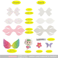 Pre Cut White Fairy OTT Faux Leather Bow