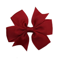 Pinwheel Solid Bow with Clip 3"