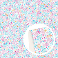 Floral Wishes Faux Leather Sheet