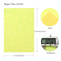 Yellow Fine Glitter with Yellow Chunky Glitter Double Sided Sheet