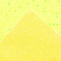 Yellow Fine Glitter with Yellow Chunky Glitter Double Sided Sheet