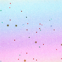 Pastel Ombre Fine Glitter with Stars Faux Leather Sheet