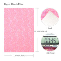 Lace Pastels Glitter Faux Leather Pack of 8 Sheets