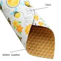 Honey Bee with Bee Hive Hexagon Double Sided Sheet