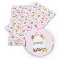 Easter Unicorn Eggs on Pink Faux Leather Sheet