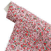 Chunky Glitter with Watermelon Clay Embellishment Faux Leather Sheet
