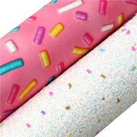 Sprinkles on Pink with Sprinkles on White Chunky Double Sided Sheet