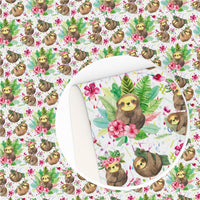 Sloth Tropical Faux Leather Sheet