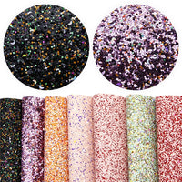 Pretty Chunky Glitter Faux Leather Full Sheet Pack of 7
