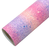 Ombre Chunky Glitter Faux Leather Sheet