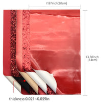 Red Mixed Faux Leather Full Sheet Pack of 8