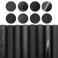 Black Mixed Faux Leather Full Sheet Pack of 8