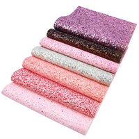 Pretty Chunky Glitter Faux Leather Full Sheet Pack of 7