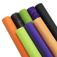 Halloween Solid Mixed Faux Leather Full Sheet Pack of 8