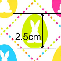 Easter Rabbit Silhouette in Diamonds Faux Leather Sheet