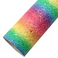 Ombre Chunky Glitter Faux Leather Sheet