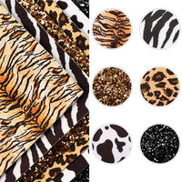 Animal Print & Chunky Faux Leather Full Sheet Pack of 6