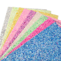 Fractured Glitter Mixed Faux Leather Full Sheet Pack of 9