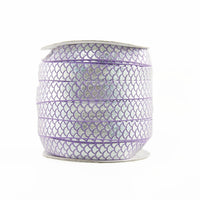 Mermaid Scale Foil on Purple 5/8" FOE (5 Yards)