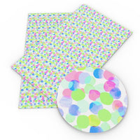 Pastel Watercolour Confetti Faux Leather Sheet