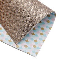 Mermaid Scales with Chunky Glitter Double Sided Faux Leather Sheet