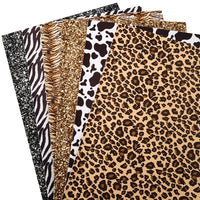 Animal Print & Chunky Faux Leather Full Sheet Pack of 6