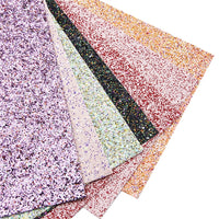 Pretty Chunky Glitter Faux Leather Full Sheet Pack of 7