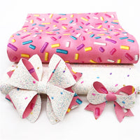 Sprinkles on Pink with Sprinkles on White Chunky Double Sided Sheet