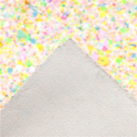 Chunky Glitter with Hearts & Stars Faux Leather Sheet