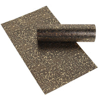 Crackle: Black and Gold Faux Leather Sheet