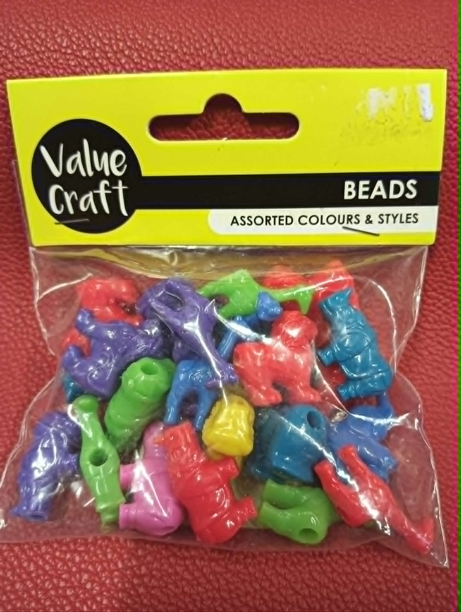 Plastic Beads Safari Animals | Dancing In Ribbon Craft Supplies