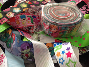 Ribbon Mixed Bag - Printed 7/8" & 1" - 10 x 1m