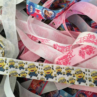 Ribbon Mixed Bag - Printed 7/8" & 1" - 10 x 1m