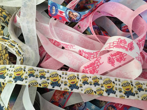 Ribbon Mixed Bag - Printed 7/8" & 1" - 10 x 1m