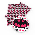 Bat Pink Faux Leather Sheet