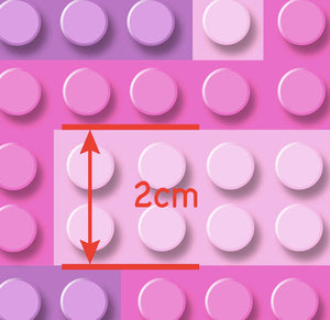 Bricks Pink & Purple Faux Leather Sheet