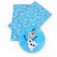 Snowman on Blue Faux Leather Sheet #8
