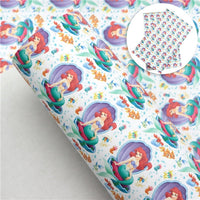 Pretty Girl Mermaid Shell Faux Leather Sheet #11
