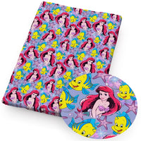 Princess Ariel & Flounder Faux Leather Sheet
