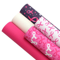 Breast Cancer Awareness Faux Leather Full Sheet Pack of 5