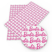 Pink Girl Logo Faux Leather Sheet #2