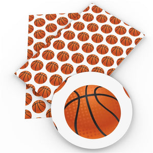 Basketball Faux Leather Sheet