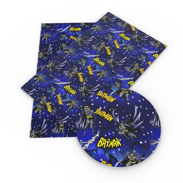 Bat Blue Faux Leather Sheet