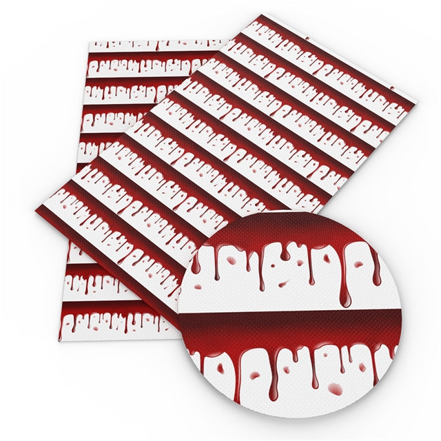 Blood On White Faux Leather Sheet