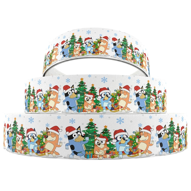 Dog Family Christmas on White 7/8
