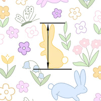 Easter Bunnies In The Garden Faux Leather Sheet
